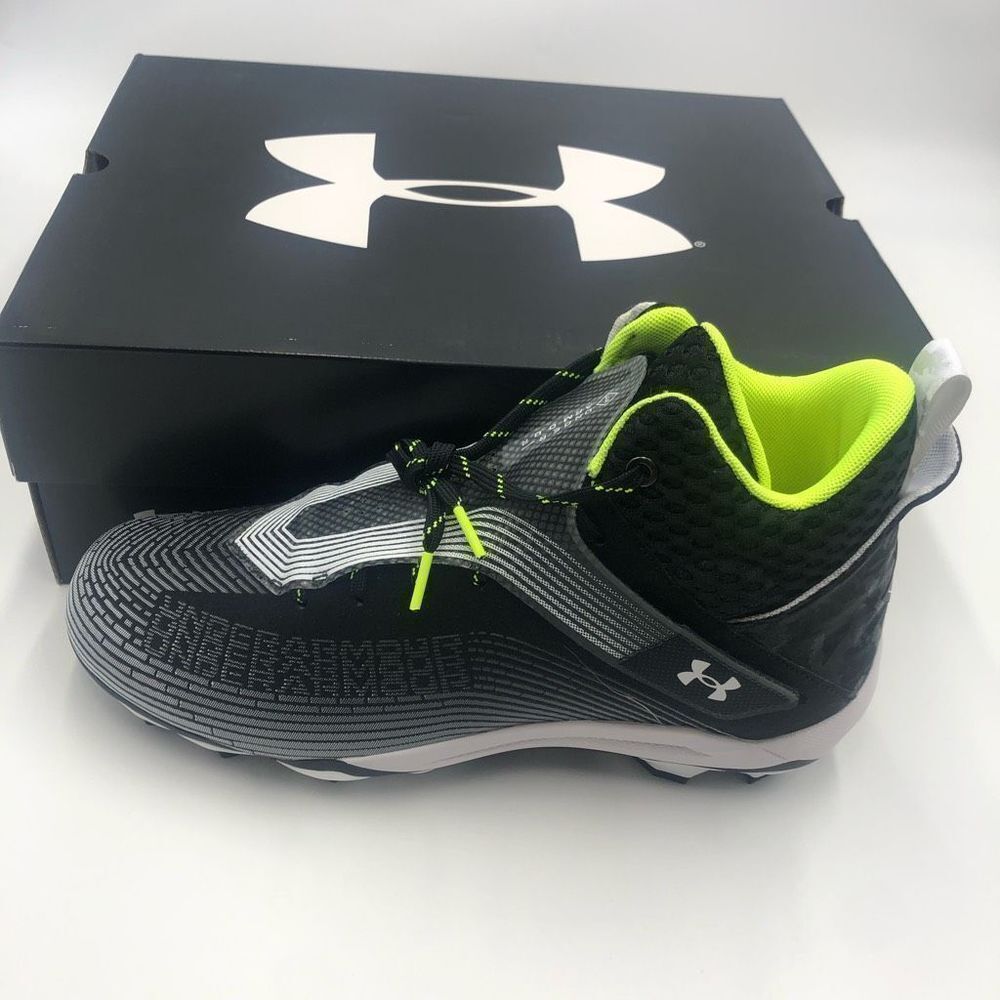 Under Armour Highlight Hammer MC Mens Football Cleats Black Neon 12 3025085-001